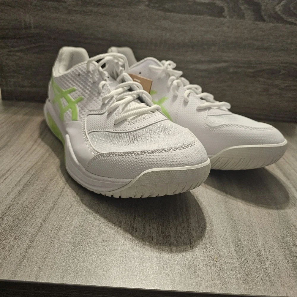 Asics Gel-Dedicate 8 White‎ Green Pickleball Tennis Shoes 1041A409 Men Sizes